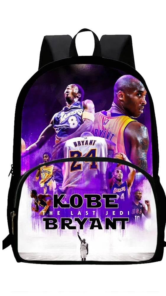 Basketball K-Kobe B-Bryant Child School Backpack 1/3PCS  with Lunch Bags ,Pencil Bags  School Bags for Boys Girls Best Gift
