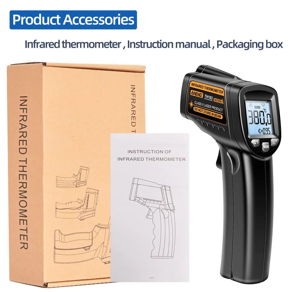 TH103 Digital Infrared Thermal imager Handheld Non Contact IR Laser Thermometer For Cooking Meat Pool Pizza Oven BBQ Food