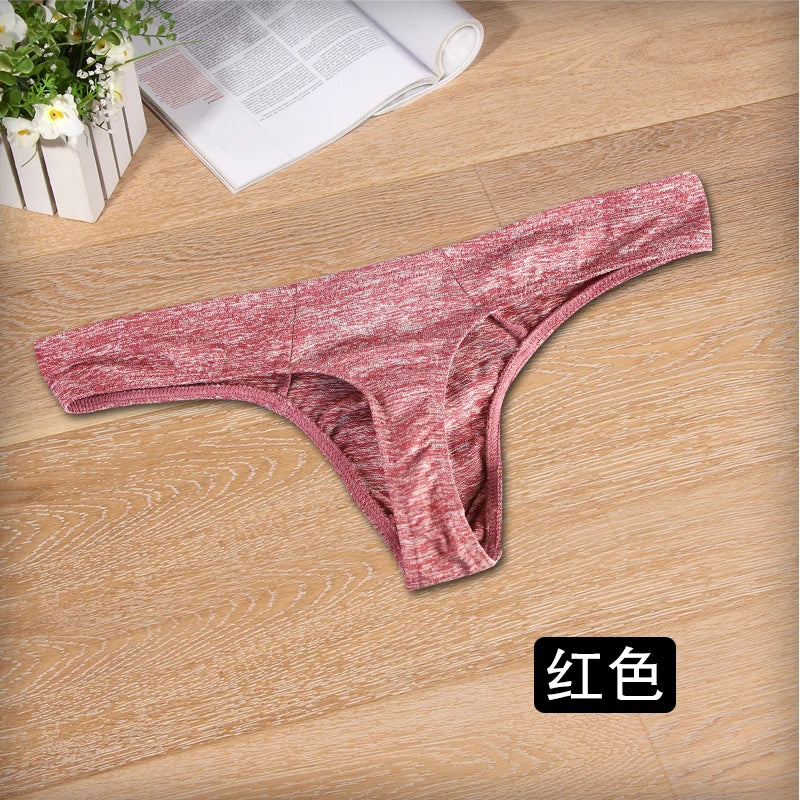 Thong Men's Underpants Sexy U Convex Comfortable Breathable Thin Section Sexy Men's Underwear Fashion T Back Thongs
