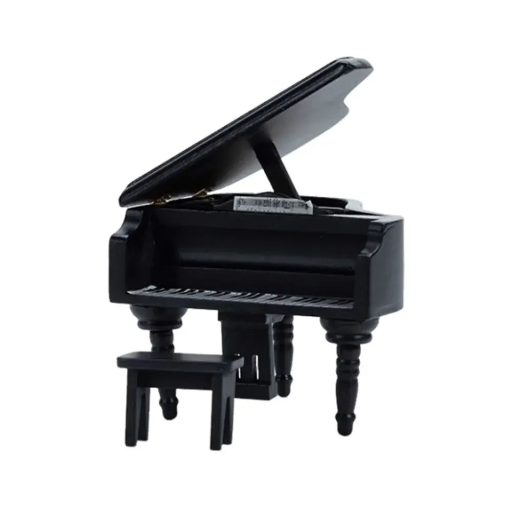 Playing House Dollhouse Musical Instruments 1/12 Doll Piano Craft Wood Multicolor Miniature Pianoforte Doll Accessories