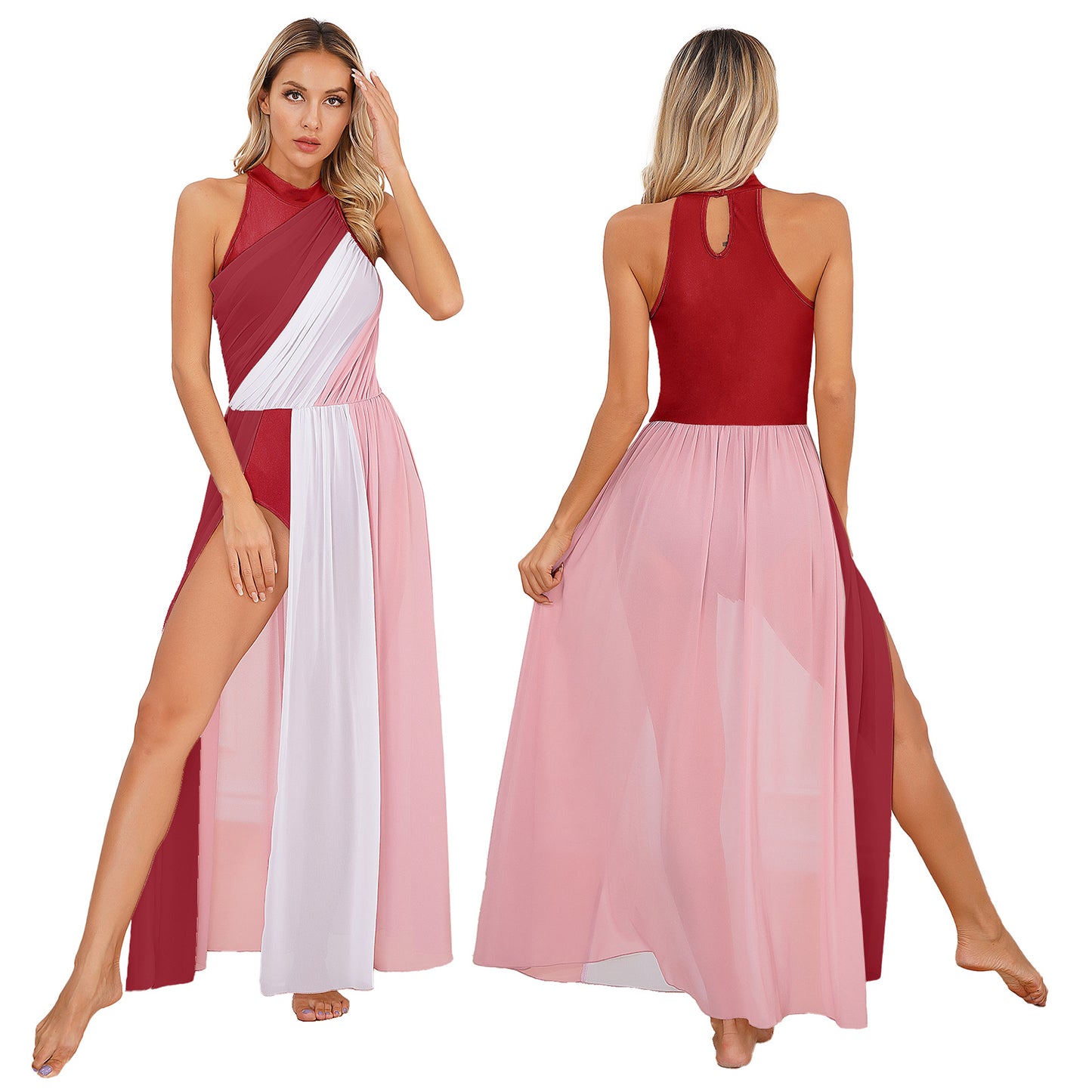 Adults Liturgical Praise Dance Dress Women Lyrical Performance Costume Modern Contemporary Dress Celebration of Spirit Dancewear