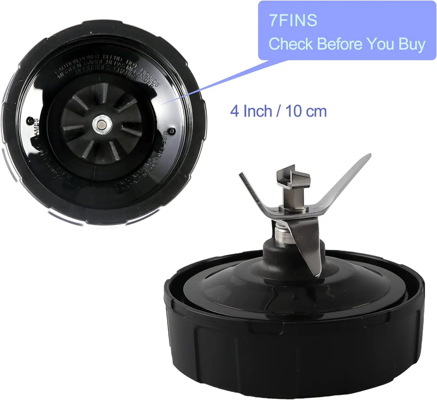 1-pack Extractor Blade Assembly 7 Fins Ninja Blender Replacement Parts Compatible with Ninja Blenders Auto iQ BL480 BL482 BL642