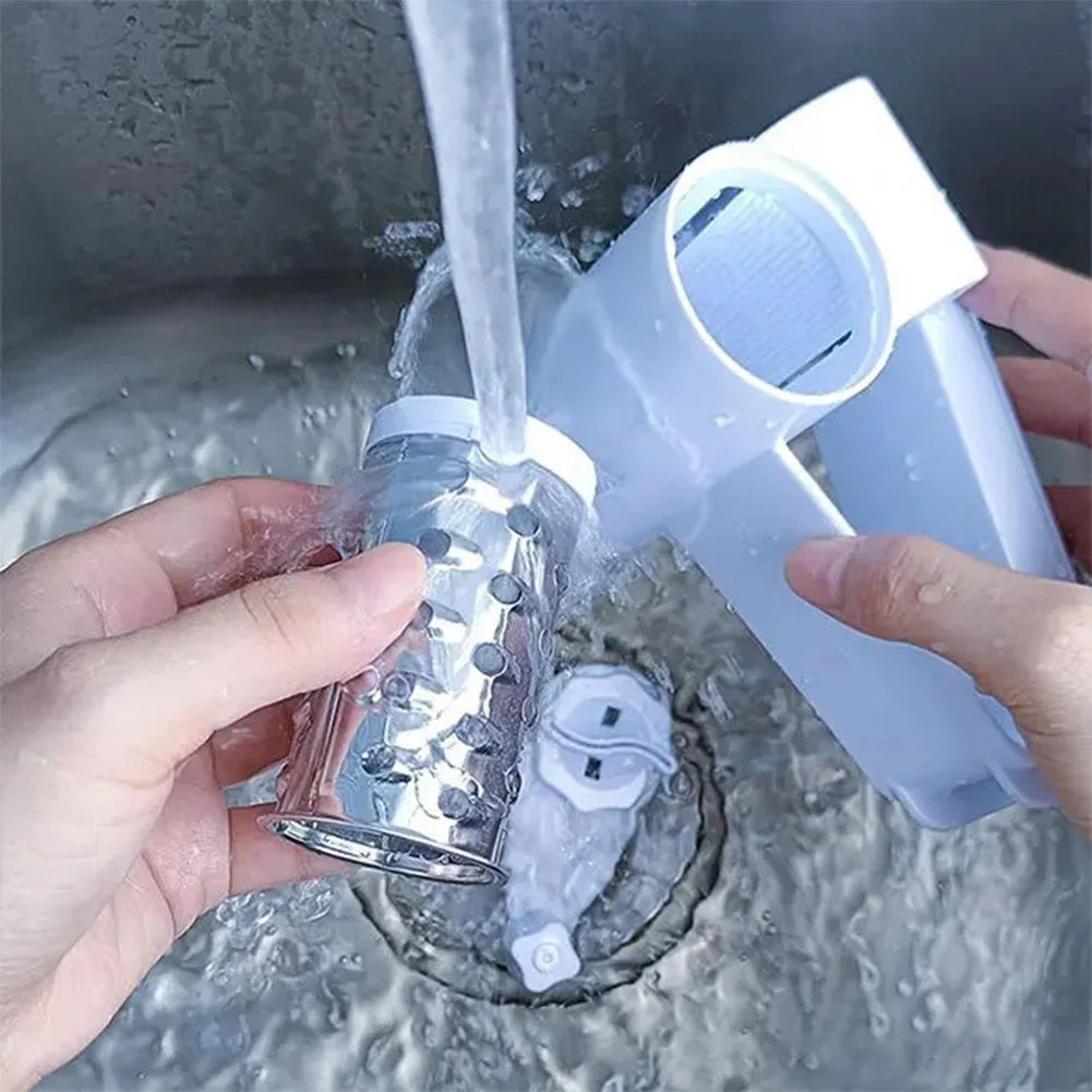 304 Stainless Steel Cheese Grater with Handle Hand Crank Rotating Cheese Shredder Parmesan Cheese Grater Planer Kitchen Gadgets