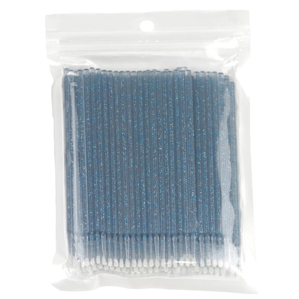 100pcs Eyelash Cleaning Brushes Micro Cotton Swab Individual Removing Makeup Brush Eyelashes Microbrush For Beauty Clean Tools