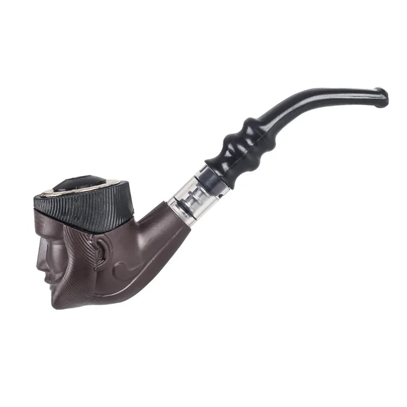 Unique Gift for Smokers - 2025 Wooden Pipe with Detailed Old Man Head