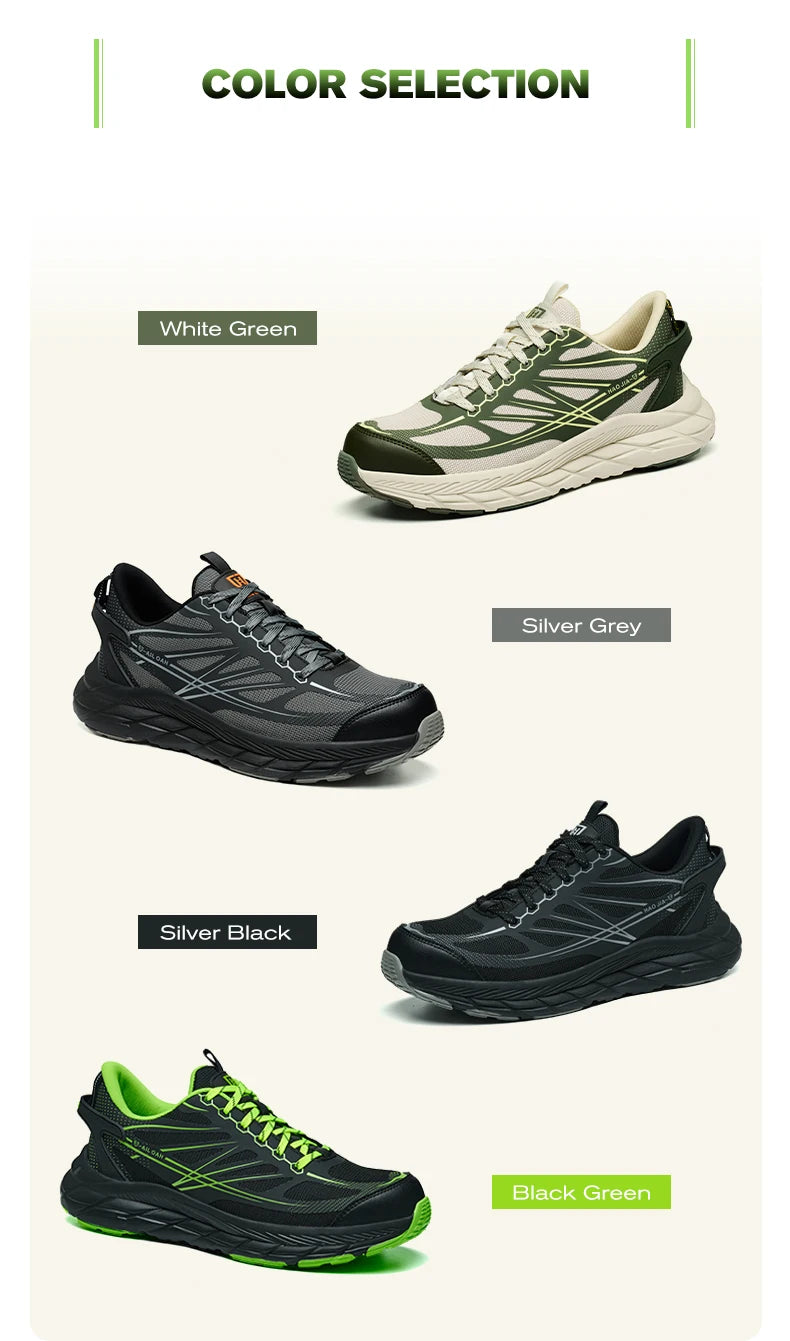 Lightweight Steel Toe Shoes Work Sneakers Safety Shoes Men Anti-Smash Anti Puncture Indestructible Shoes Security Breathable