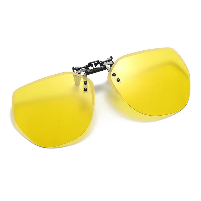 Polarized Clip Sunglasses Men Women Flip Up Photochromic Driving Glasses Mirrored Sun Glasses UV400 Night Vision Fishing Goggle