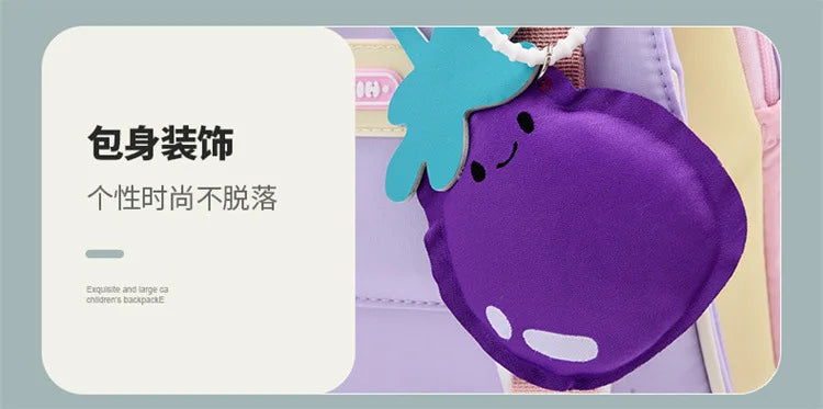 New Large-capacity Backpack Children Kindergarten Backpack Boys Girls Kids Load-reducing Color-blocking Double-shoulder Bag