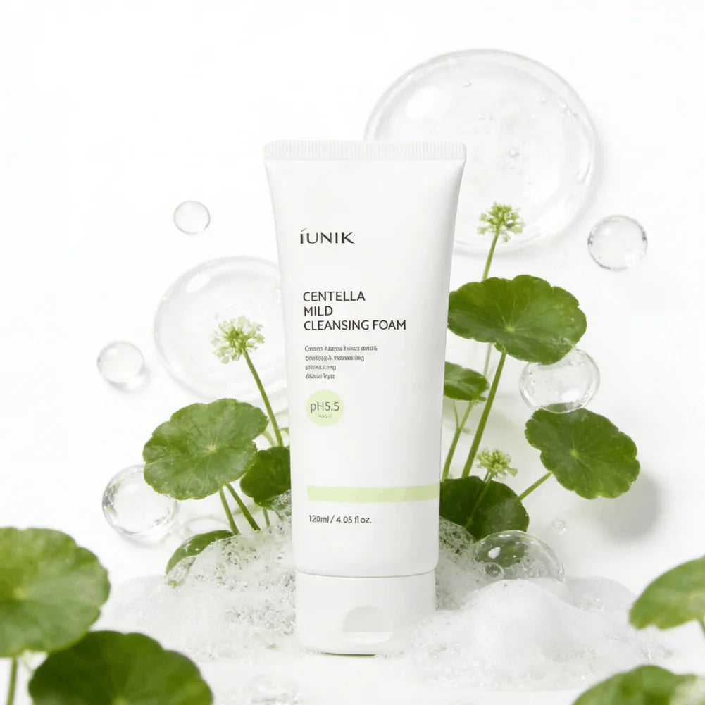 Korean IUNIK Beta-Glucan Skincare Set Centella Asiatica Facial Cleanser&moisturizing Gel Propolis Eye Cream to Reduce Fine Lines