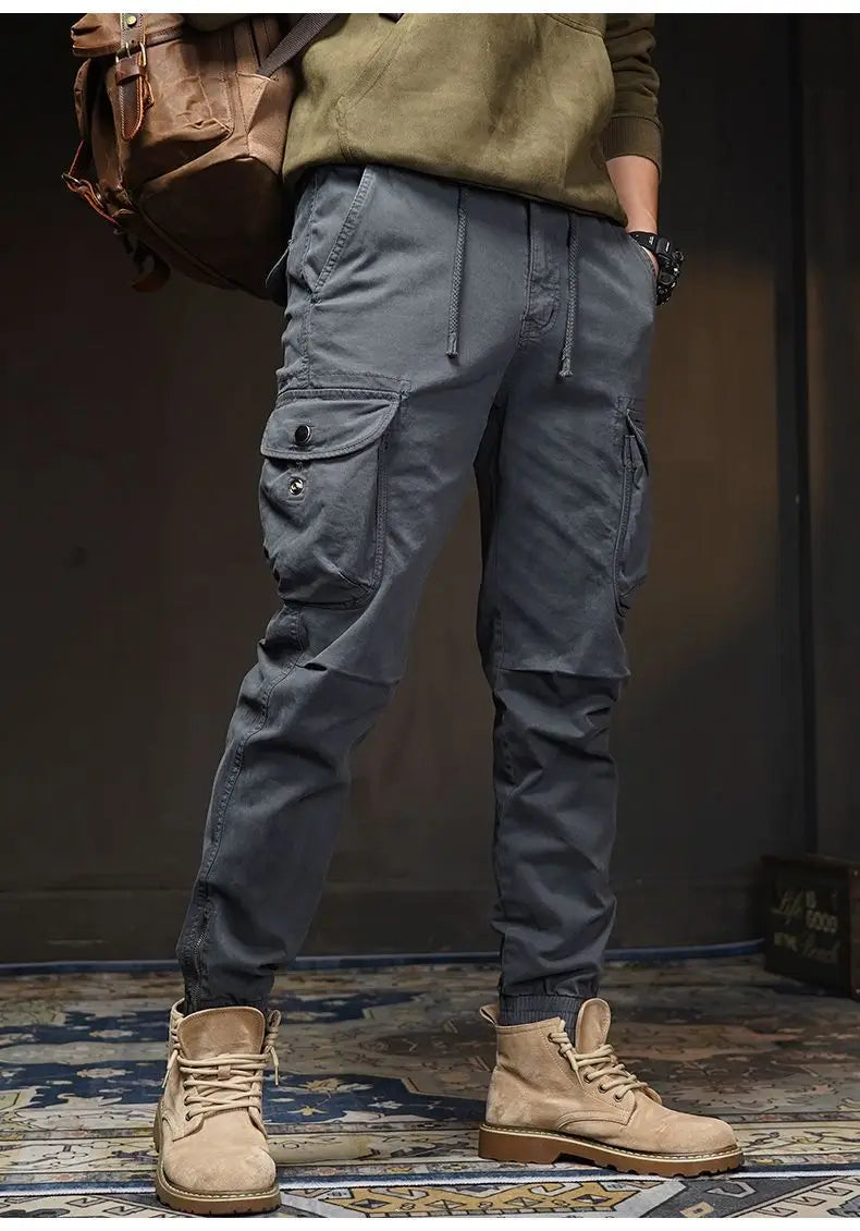 Spring and Autumn Small-footed Work Pants Men's Casual New Outdoor Trendy Brand European American Outdoor Function