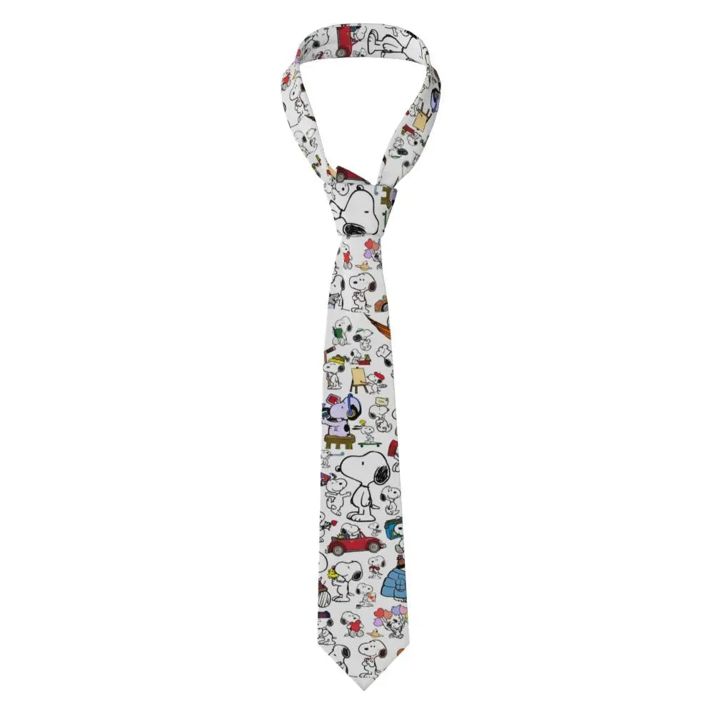 Personalized Fashion S-Snoopys Neckties Men Silk Cartoon Office Neck Tie