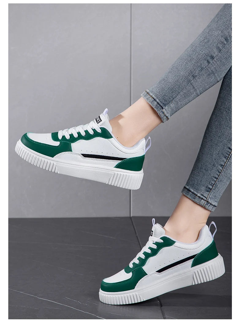 Fashion Women Casual Shoes Breathable Walking Flat Shoes Sneakers White Female Footwear Sports Running Outdoor Walking For Men