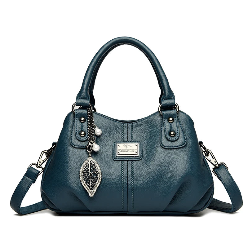 2024 New 3-layer Large Capacity Women Tote Bag Fashion Women's Trendy Shoulder Bags High Quality Soft Leather Female Handbag Sac