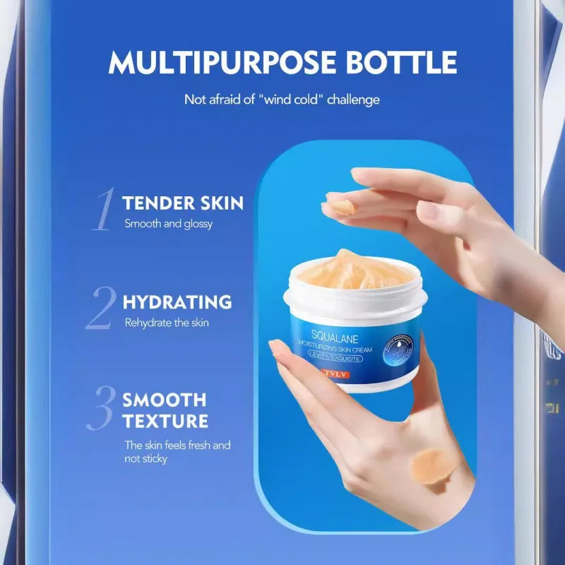 Ultra-Nourishing Squalane Cream for Dry Rough Skin Deeply Moisturizing Prevents Cracking Dryness Hypoallergenic Hand Foot Cream
