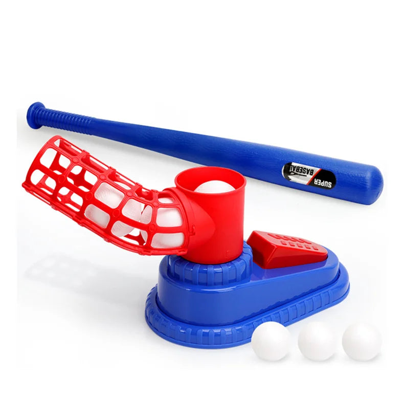 Baseball Ball Toys Backyard Outdoor Sports Toy Adjustable Automatic Pitching Baseball Machine Games Sets Birthday Kids Boy Gift