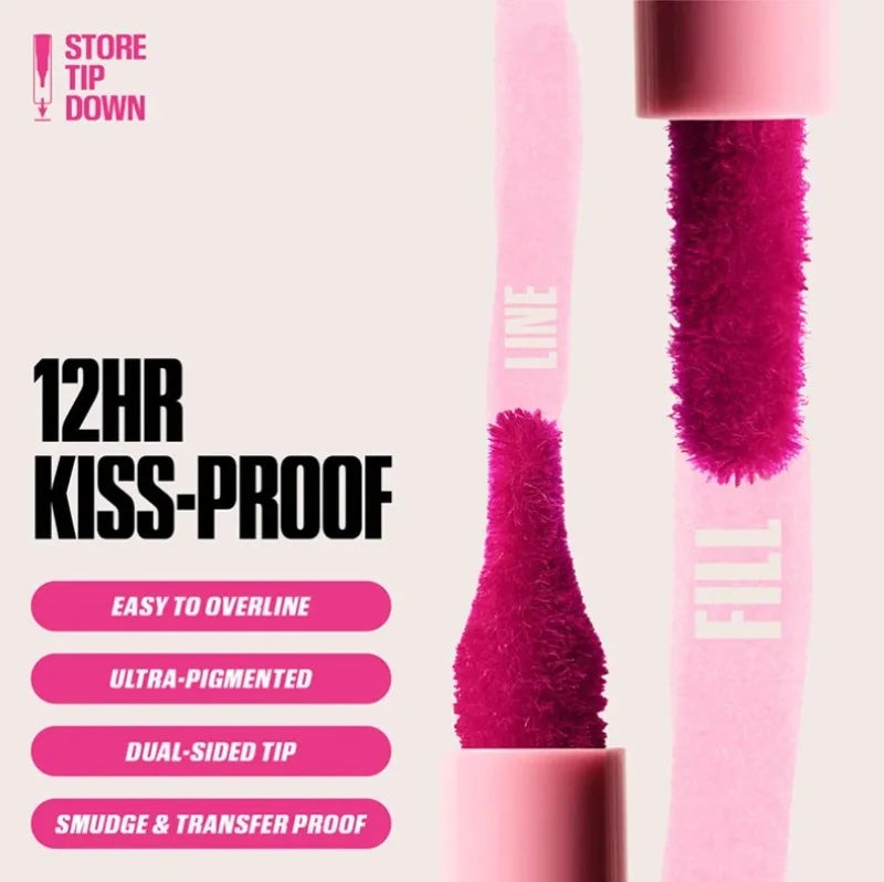 Matte Velvet Lipliner Pencil Red Nude Contour Tint Lipstick Waterproof Lasting Non-stick Cup Moisturising Lip Contour Pen Makeup