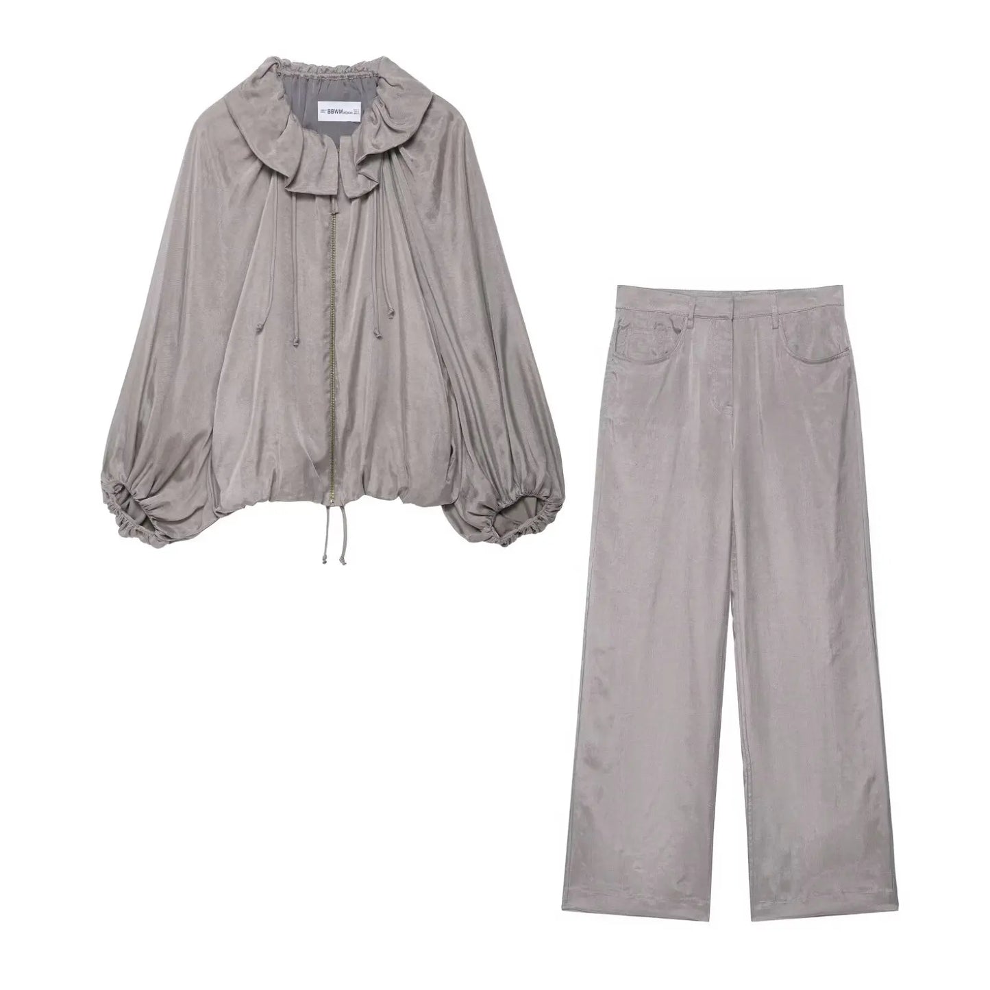 2025 New Fashion Casual Pants 2 Pieces Sets For Women Long Sleeve Top+High Waist Trousers Women Two Pieces Loose Woman Outfits