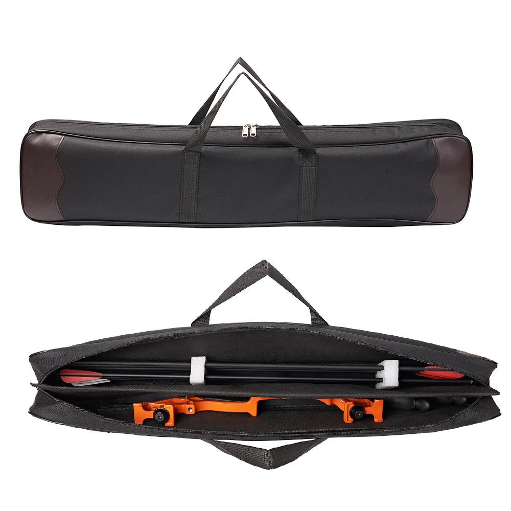 Archery Hunting Canvas Bow Bag Shoulder for Recurve Bow Holder Target Shooting Bow Carrying Case Knapsack Rucksack 82*20cm