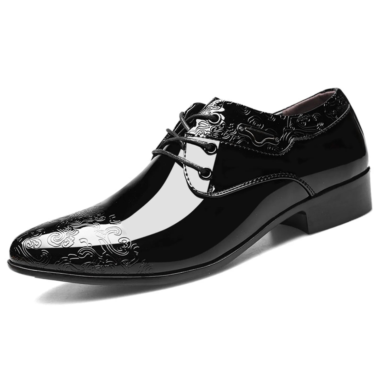 Mens Casual Business Shoes Formal Leather Shoes Lace Up Black Leather Men Wedding Party Office Oxford Shoes