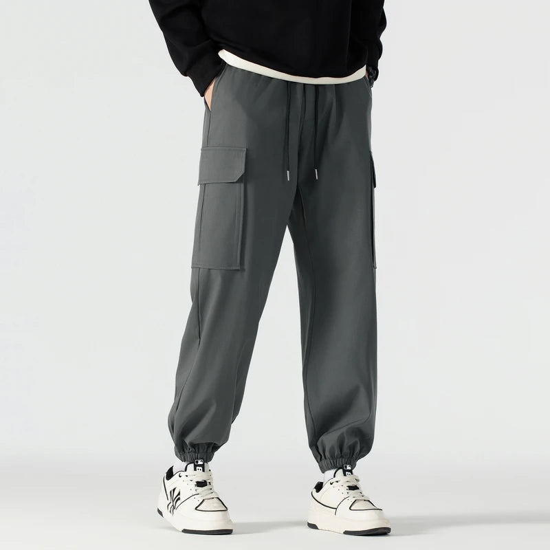 Tactical Pants Men's Casual Pants Spring Autumn Drawstring Windproof Slim Pants Waterproof Work Pants Men's Casual Pants