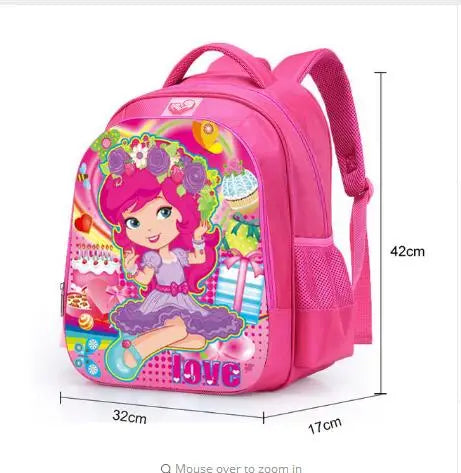16 inch Girls School Bags Princess Cartoon Schoolbags Pink Backpack kids Cartoon Primary Bookbag Kids Mochila Infantil