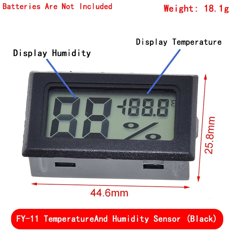 Mini LCD digital thermometer used for freezer temperature - 50-110℃ refrigerator thermometer indoor and outdoor waterproof probe