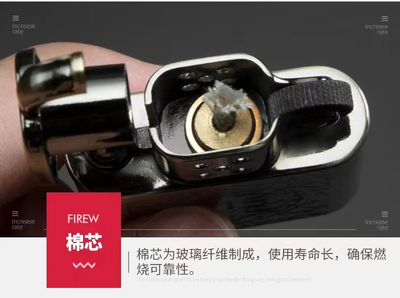 Zorro Lighter Retro Grinding Wheel Metal Constantine Flint Antique Series Lighter Various Patterns Men's Gifts