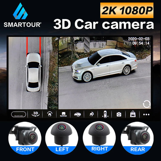 Universal 3D Bird View 360 Degree Surround Camera AHD 1080P /720P Rear / Front / Left / Right Accessorie For Car Android Radio