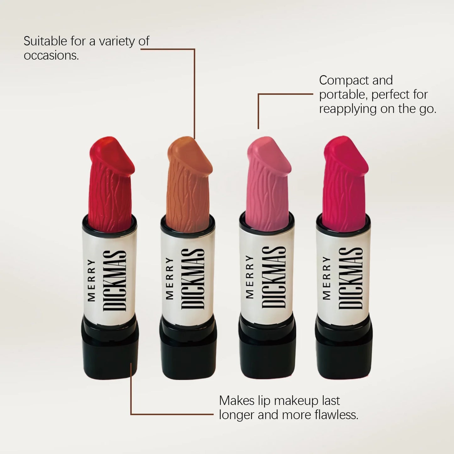 Multi-Color Lipstick Fashion Makeup Lasting Waterproof Enhance Lips Shine Natural Pigmented Matte Texture Lightweight Lip Gloss