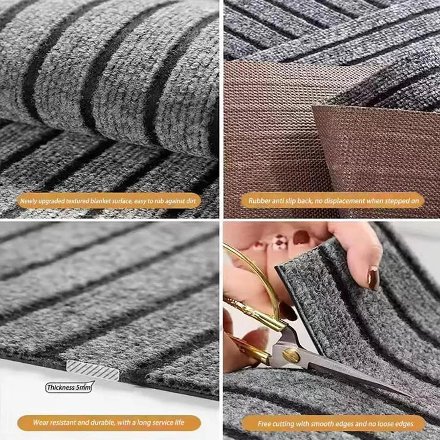 Striped Carpet Classic Door Carpet Kitchen Floor Mat, Closely Attached To The Ground, Anti Slip and Anti Fouling,strong Adhesion