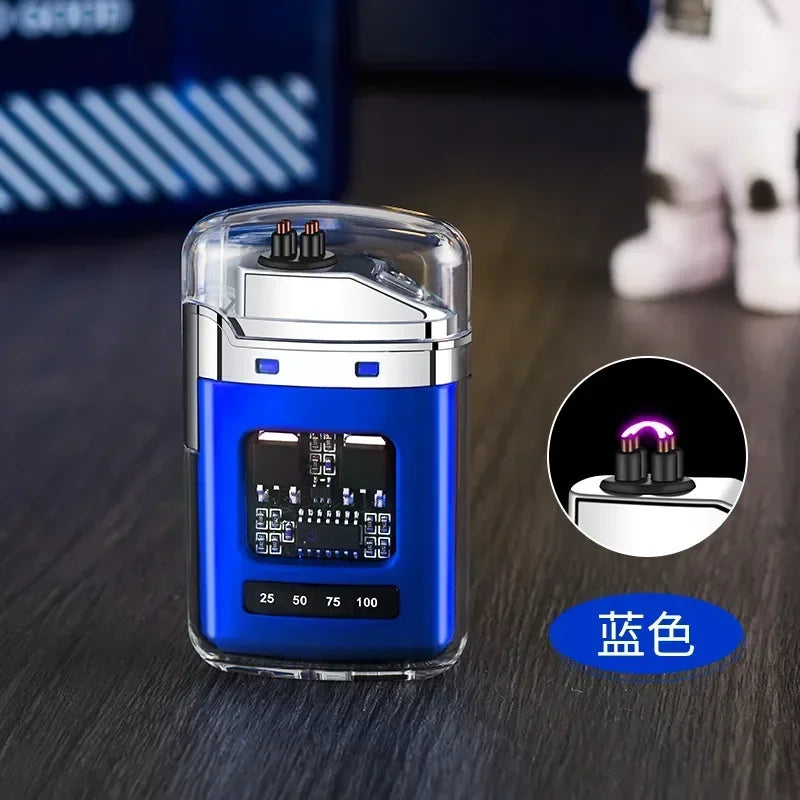 Waterproof Watch Lighter Windproof USB Plasma Rechargeable Lighter Outdoor Portable Smoking Cigarette Lighter Men's Watch Gift