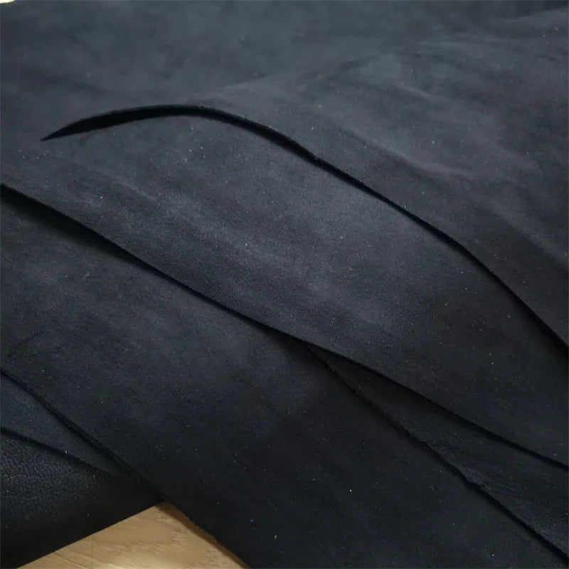 1mm Brown Black Sheep Suede .Top Leather.Real Leather Fabric.Handmade DIY For Clothes Inside.Package Edge.Whole Sheepskin