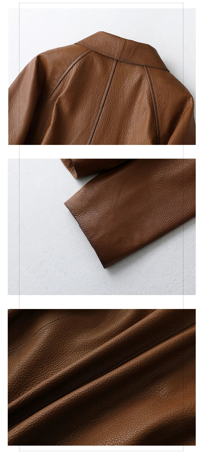 High-end Simple Natural Sheepskin Coats for Women 2025 New Trend Casual Single-breasted Lychee Texture Genuine Leather Jacket