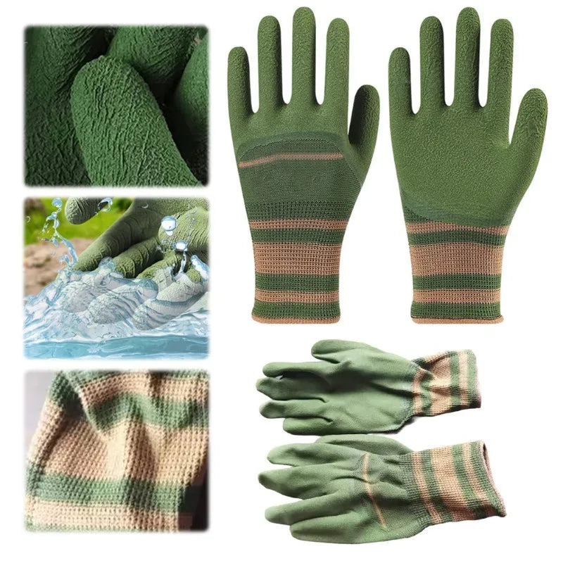 4 Pair Gardening Gloves Soft Breathable Wear Resistant Non Slip Stab Proof Working Gloves Unisex Planting Protective Tool Gloves