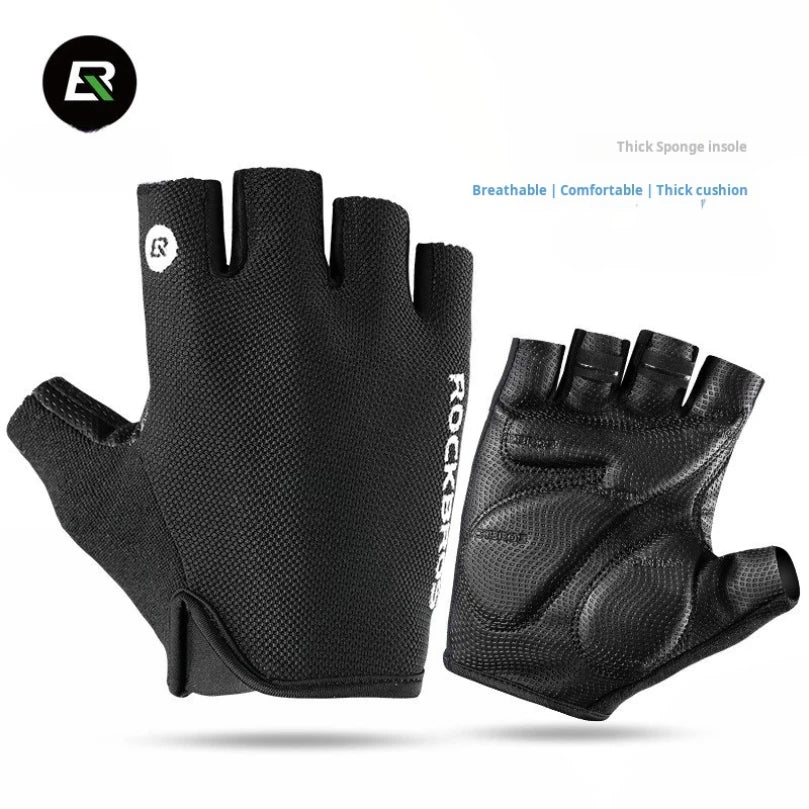 ROCKBROS Cycling gloves breathable half finger gloves racing bike gloves anti slip mountain bike gloves cycling equipment gloves