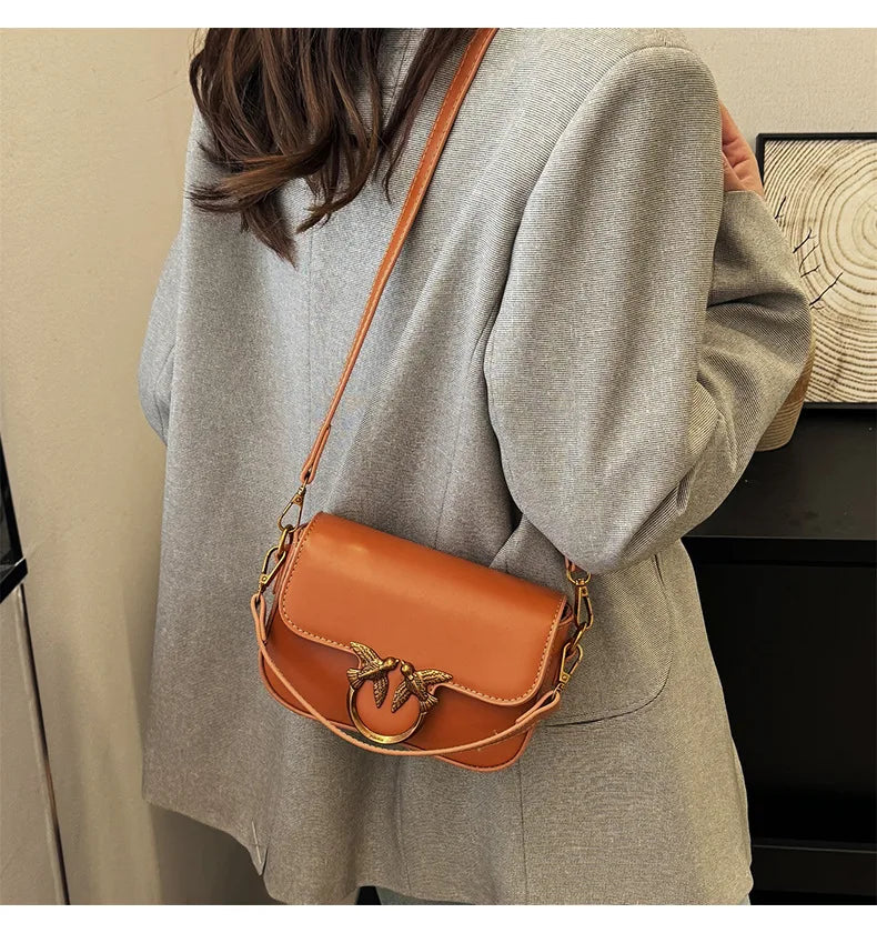 Ladies' Handbag, Swallow Bag, High-end, Fashionable, Versatile, Single Shoulder Crossbody Bag, Small Square Bag, Commuting Bag