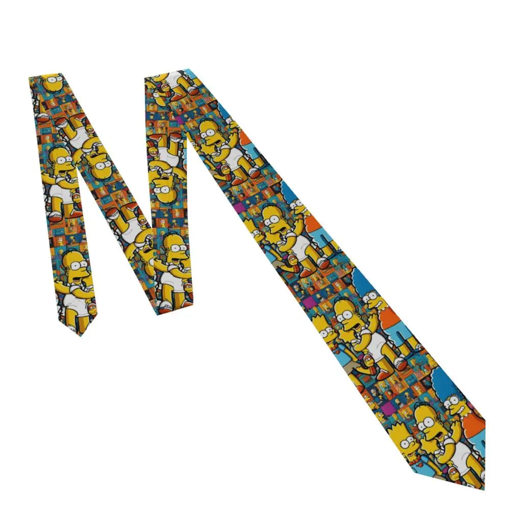 Personalized The S-Simpsones Homer Neck Ties Men Formal Silk Wedding Neckties
