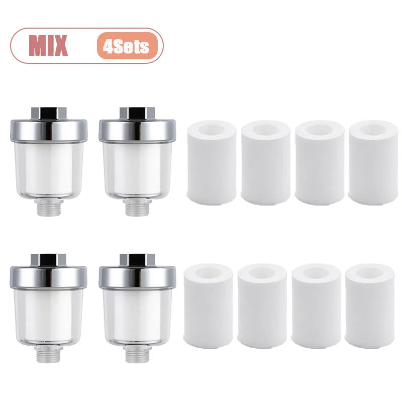 Showerhead Water Filter Universal Fit Bath Filter Removes Chlorine and Impurities Improves Water Quality for Shower