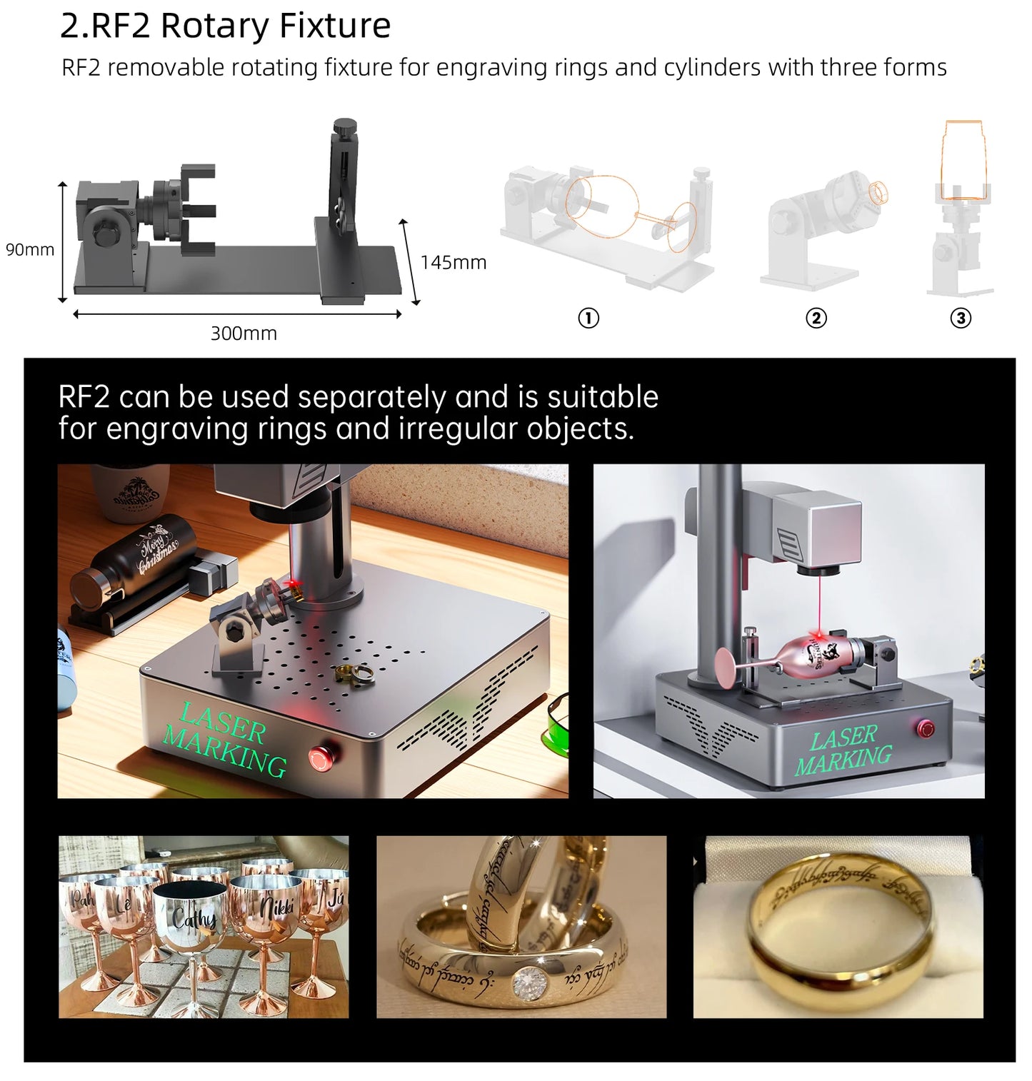 DAJA S4 Fiber Laser Marking Machine High Power Business Industrial Portable Engraver Engrave All Metal Jewelry Plastic Leather