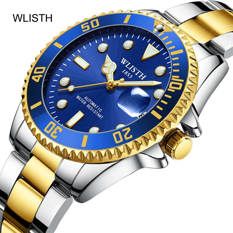 Automatic Mechanical Watch for Men Simple Business Stainless Steel Luminous Luxury Sports Mechanical Watch Man reloj hombre