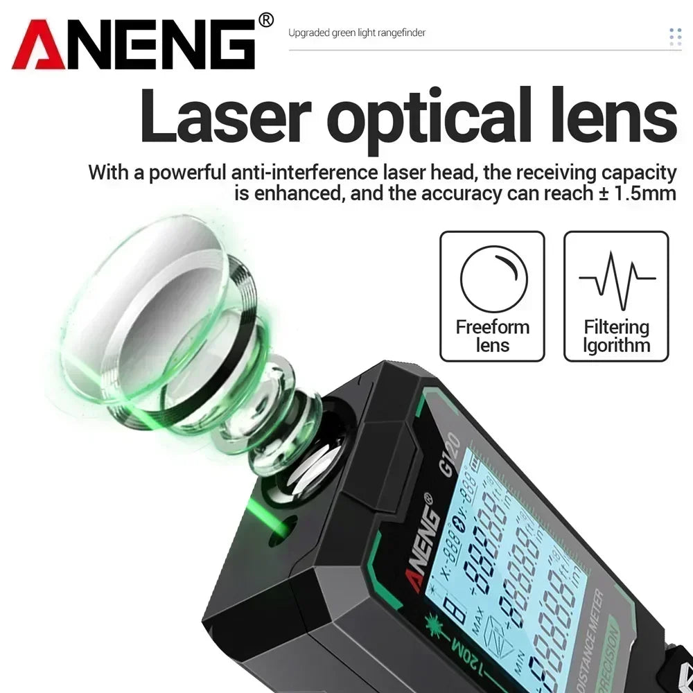 Laser Distance Meter ANENG Laser Tape Measure 40M/70M/100M/120M Laser Rangefinder Electronic Ruler Useful Measurement  Test Tool