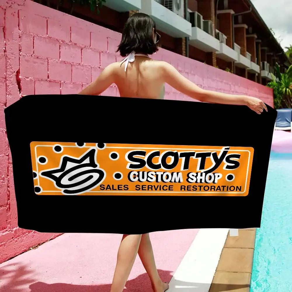 S-Scotty C-Camerons Bath Towel Microfiber Soft Water Absorbing Breathable For Girl Kids Decorative Cartoon Beach Towel