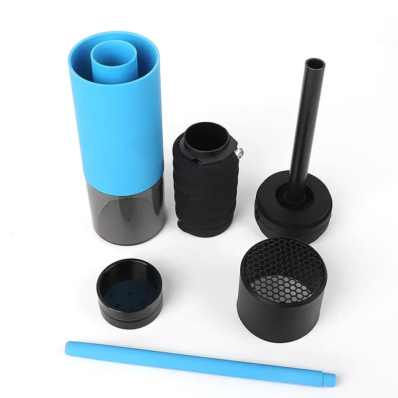 Portable Water Pipe Set for A Car with A Mini Shisha Silicone Hose for Traveling Outside Mobile Water Pipe Narguile Chichama