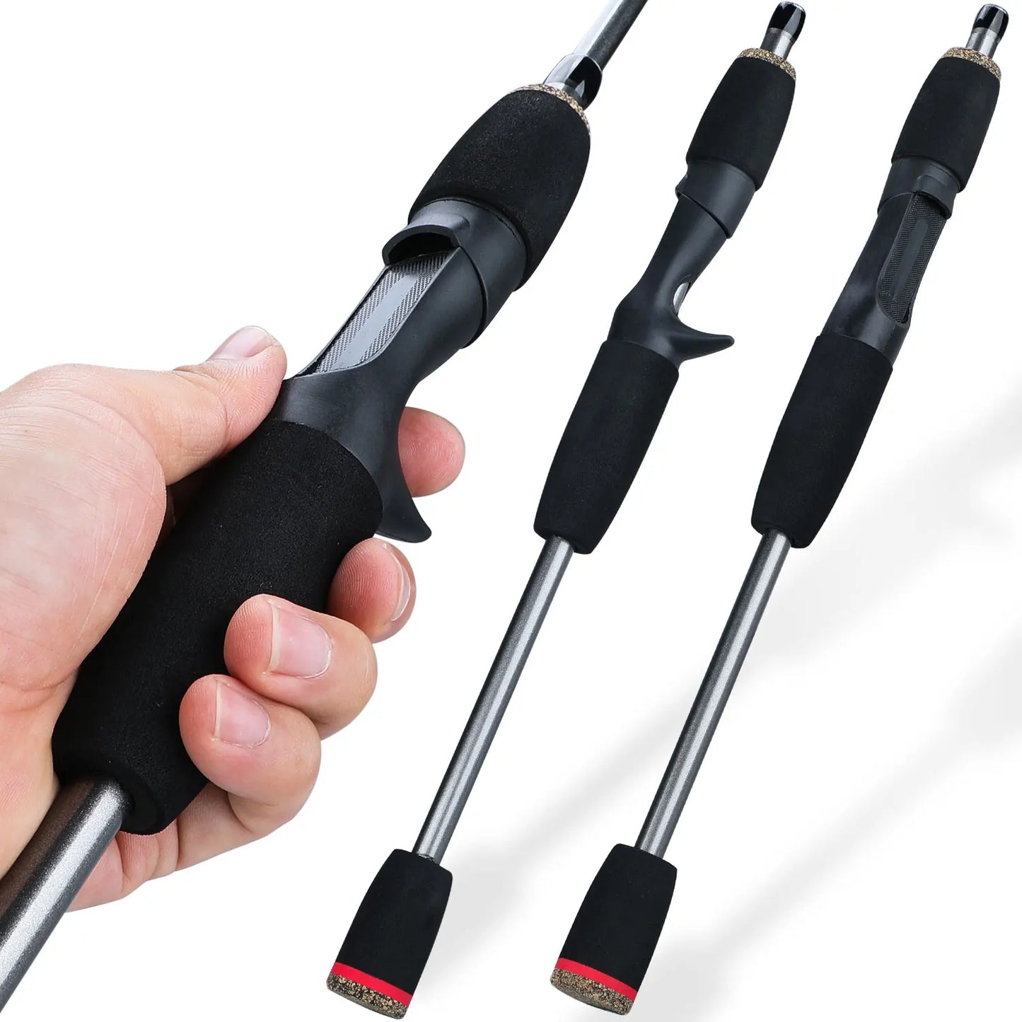 Sougayilang 5 Section Spinning Casting Fishing Rod 1.8M Ultralight Weight Carbon Fiber Poles for Travel Freshwater Fishing Pesca