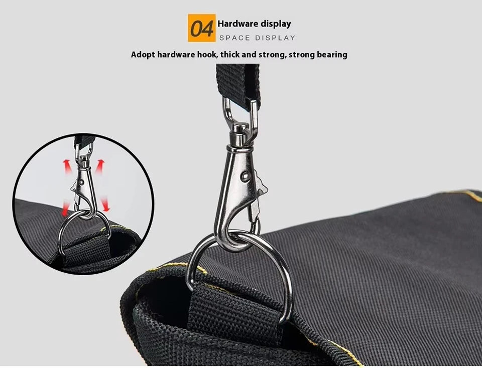 Tool Pouch - Electrician Tools Bag,Multic Pockets Tool Belts Pouches with Cover ,Thickened Oxford Cloth Belt Bag Pouch Bag WH018