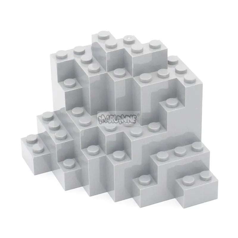 Marumine Rock Panel Rectangular 8x8x6 Medium Symmetric MOC Bricks 10PCS 23996 Mountain Building Blocks Bulk Parts Accessories