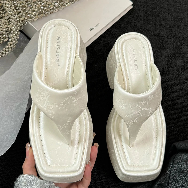 Pumps Flip Flops Slippers Shoes For Ladies New 2026 Female Footwear Platform Wedges Women Slippers Fashion Slides Heels  Shoes
