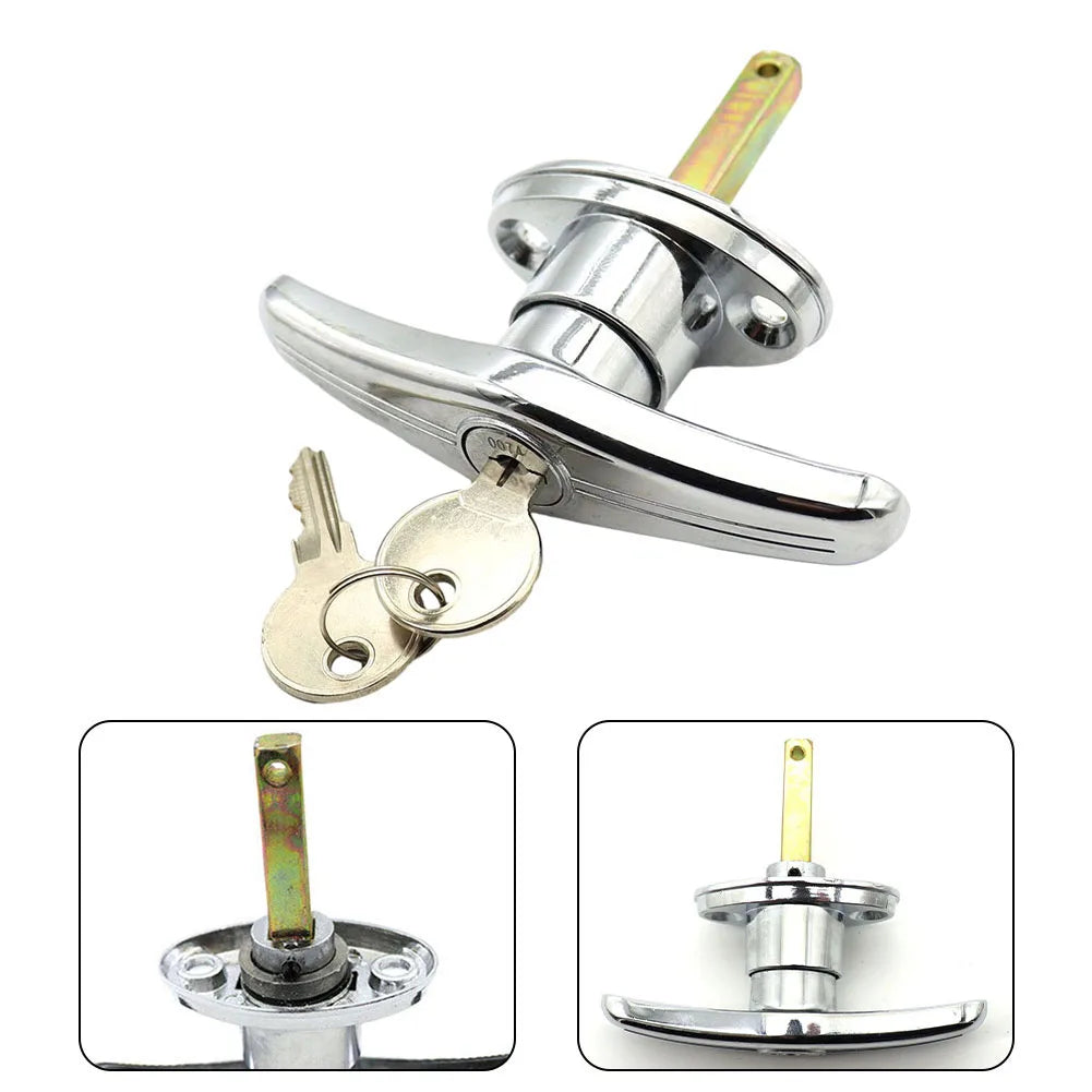 Garage Door Lock T Handle Rear Fix Keyed To Differ Caravan Garage Shed Campervan Garage Door Opener T Lock Handle