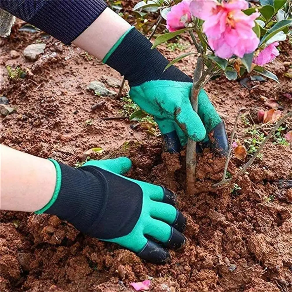 Gardening Gloves With Claws Breathable Waterproof Working Digging Planting Sting-Resistant Non-slip Protective Latex Gloves