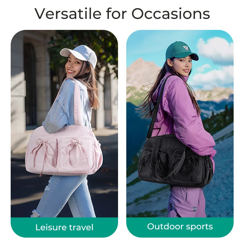 BAGSMART Boston Bag for Women Duffel Bag with Wet Pocket Waterproof Beach Weekender Shoulder Bag Carry On Travel Essentials